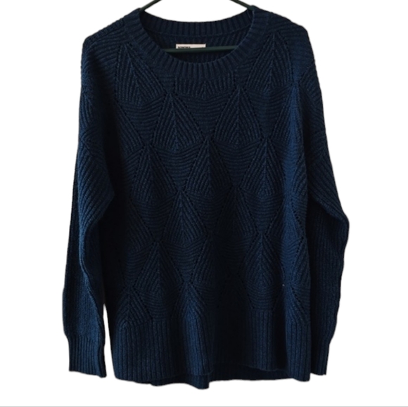 SONOMA BRAND WOMEN'S BLUE SCOOPNECK PULLOVER SWEATER SIZE LARGE - Picture 2 of 15